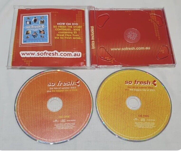 2 CD Set SO FRESH The Hits of Summer 2003 + The Biggest Hits of 2002 Sony BMG