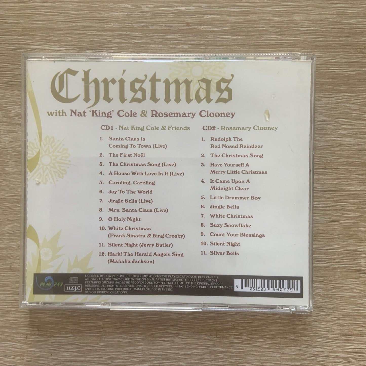 New 2 CD Set Christmas NAT KING COLE &  ROSEMARY CLOONEY Xmas Carols Unsealed