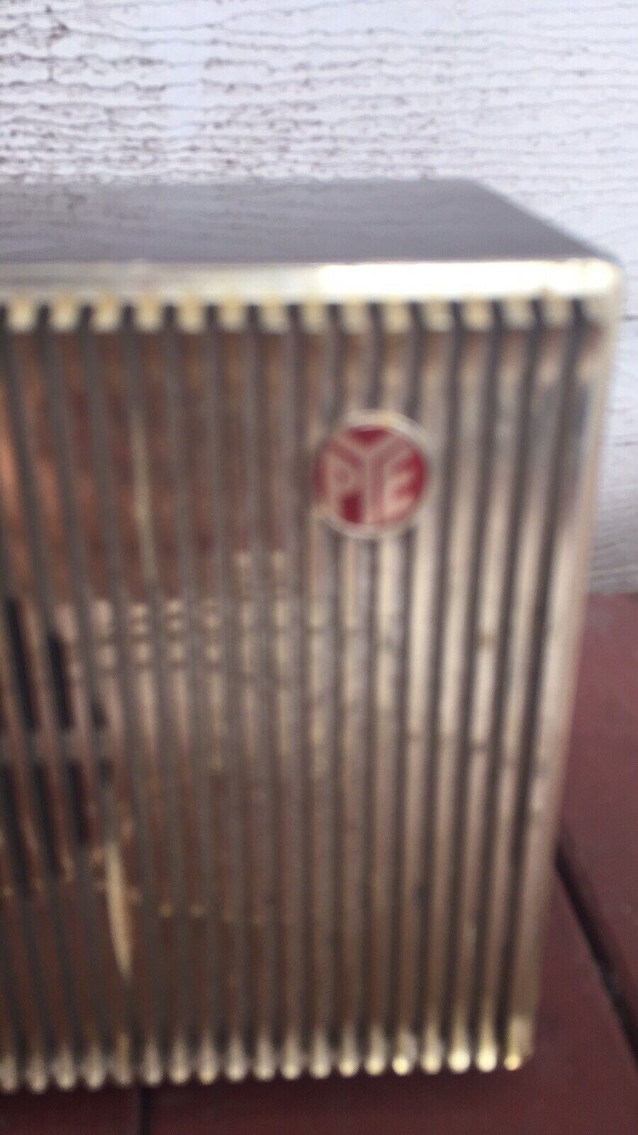 Vintage PYE SPEAKER Brown & Gold Acrylic good structural condition *untested