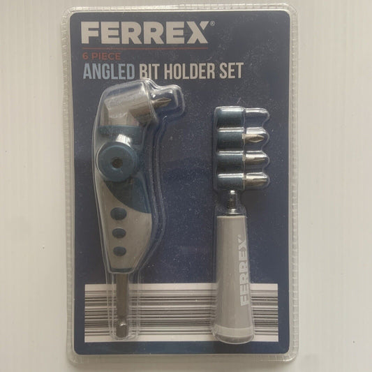 New German FERREX 6 Piece Angled Bit Holder Set Hand Held And Drill