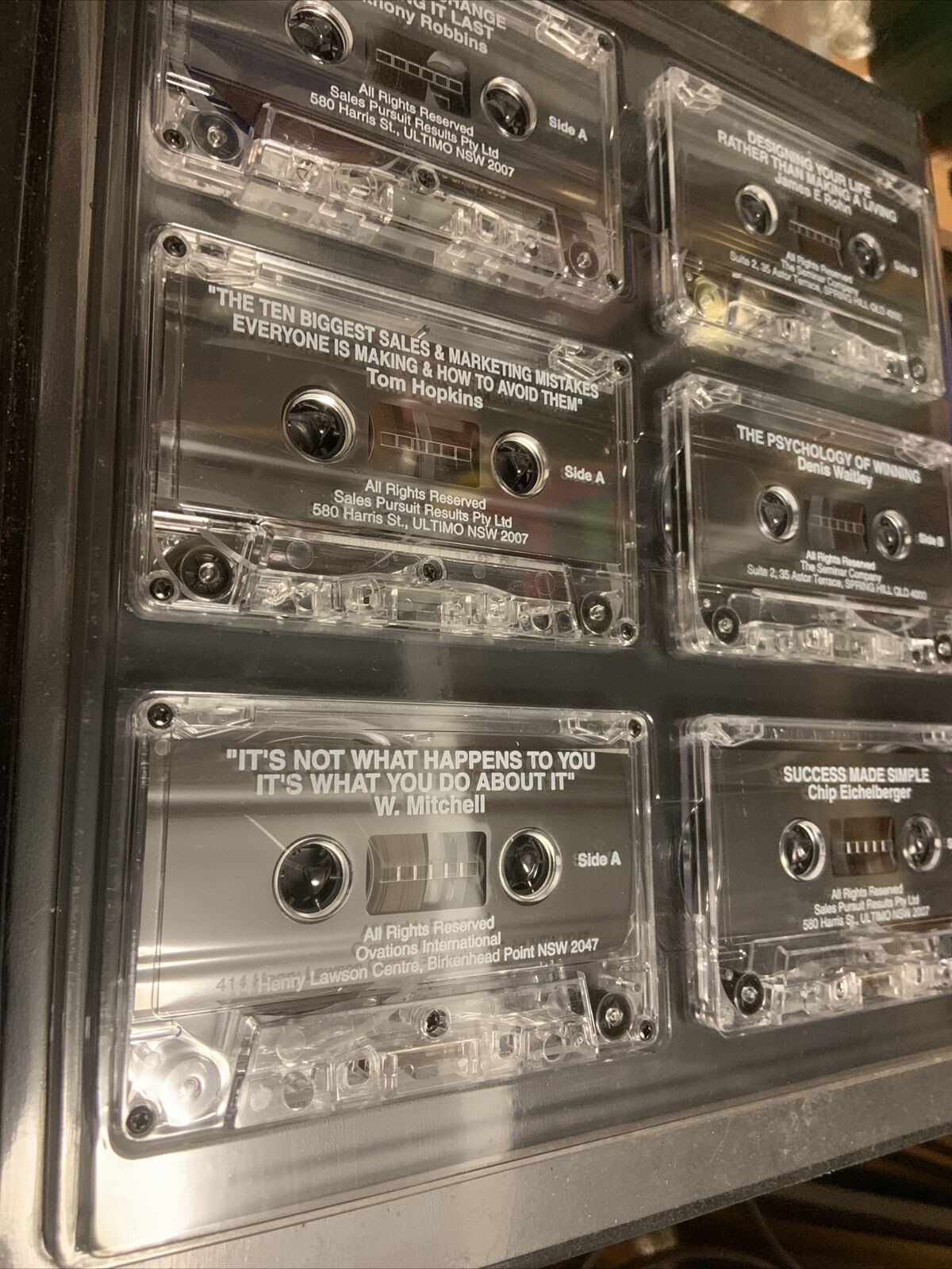 1994 SECRETS OF SUCCESS 6x Audio Tap Cassette US Motivational Speakers Australia