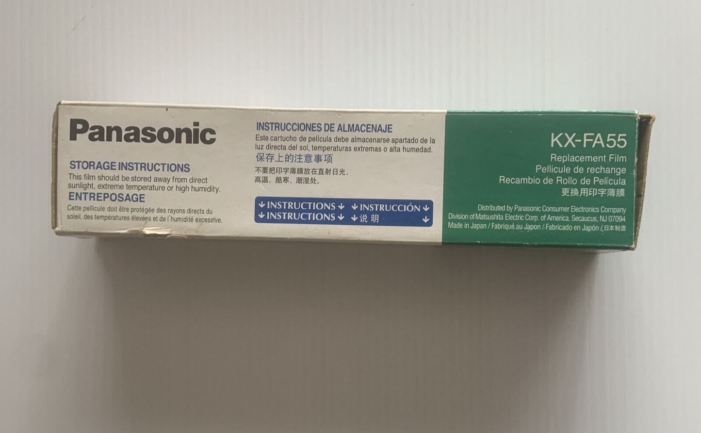 PANASONIC Replacement ink film Single Cartridge KX-FA55 Original Fax NEW