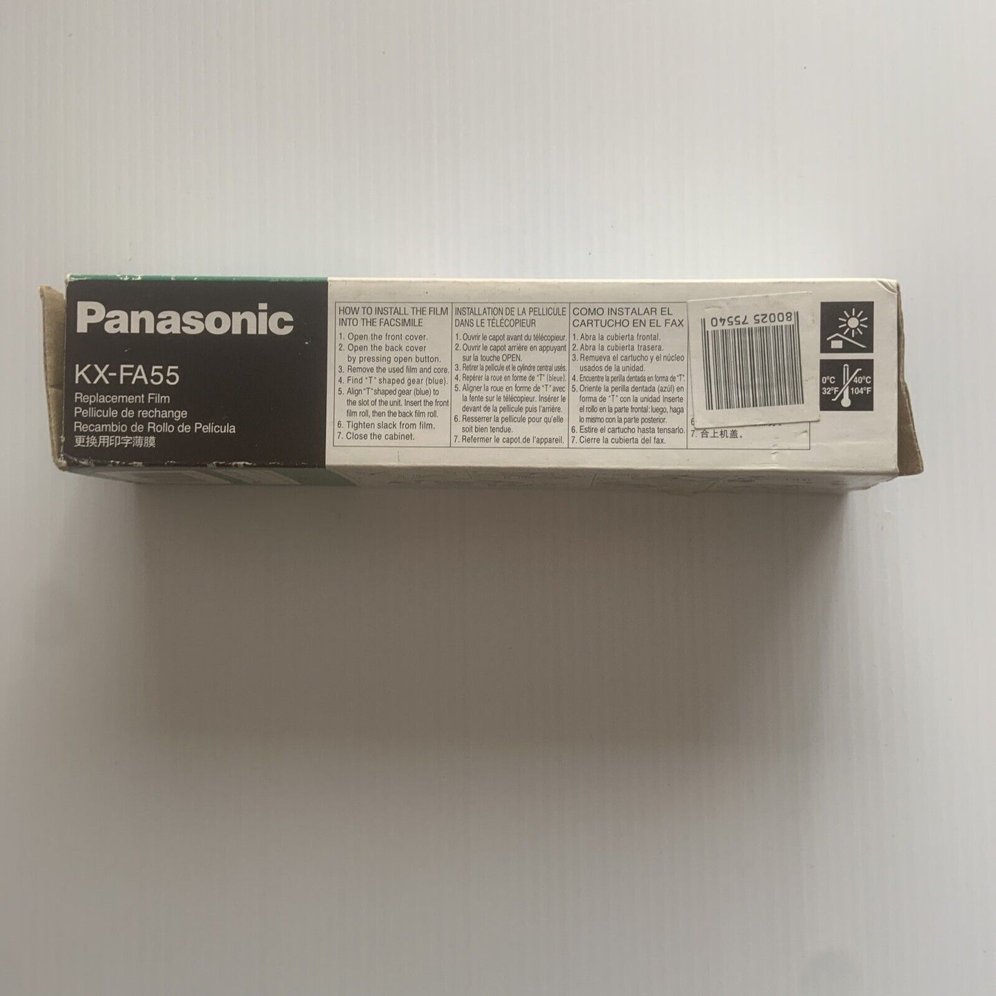 PANASONIC Replacement ink film Single Cartridge KX-FA55 Original Fax NEW