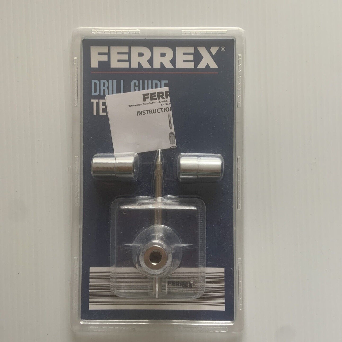 New German FERREX Drill Guide Template 3 Drill Guides Measure Round Or Flat Edge