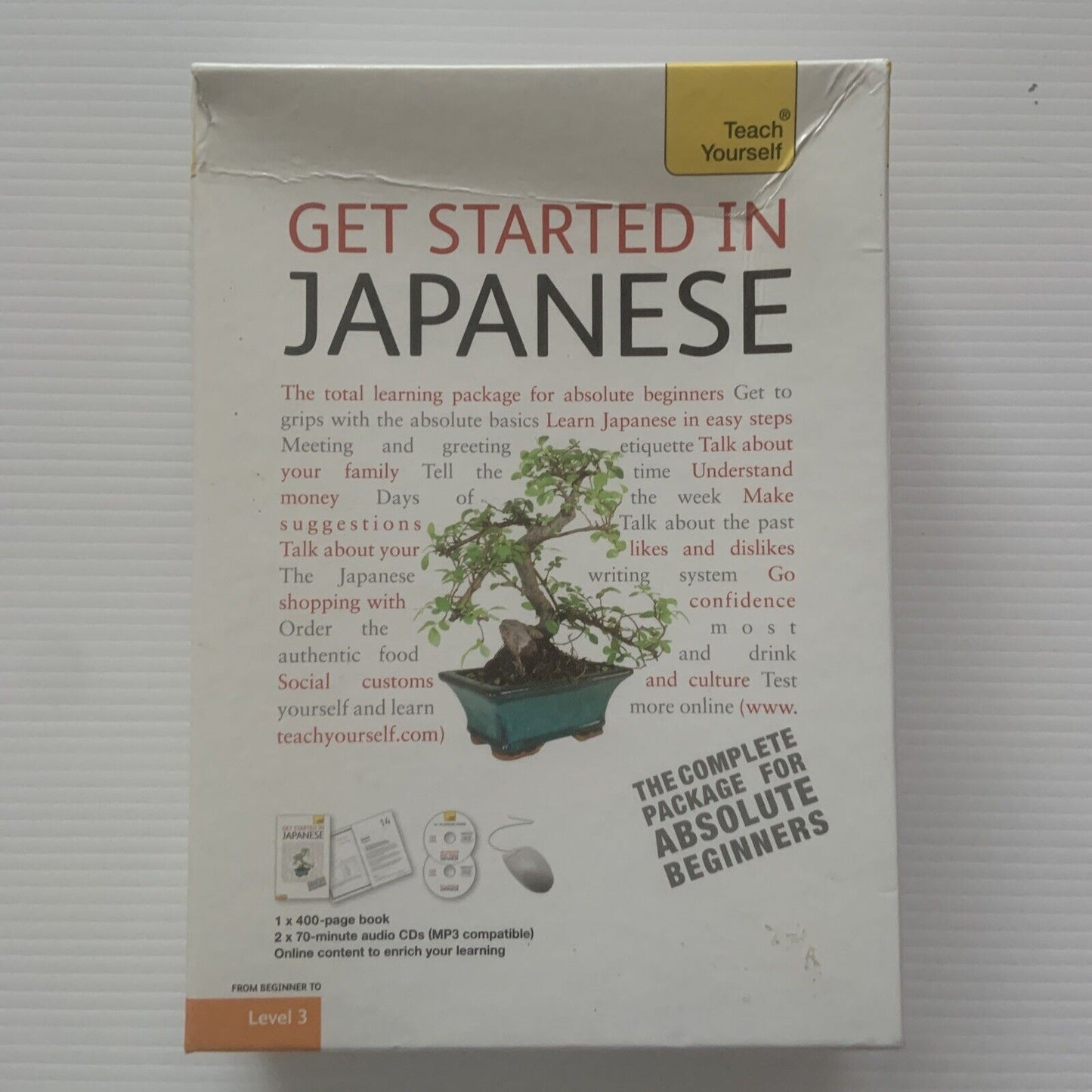 Teach Yourself Get Started in JAPANESE L3 Helen Gilhooly 2 CD Disc Book Box Set