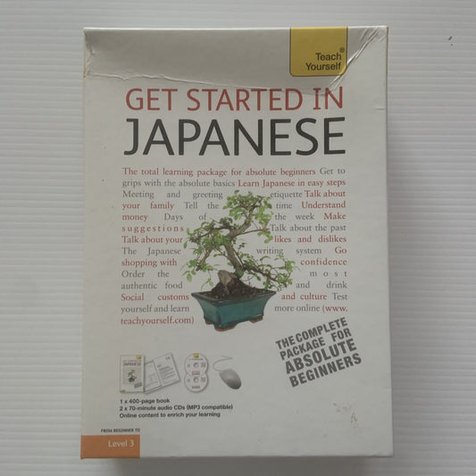 Teach Yourself Get Started in JAPANESE L3 Helen Gilhooly 2 CD Disc Book Box Set
