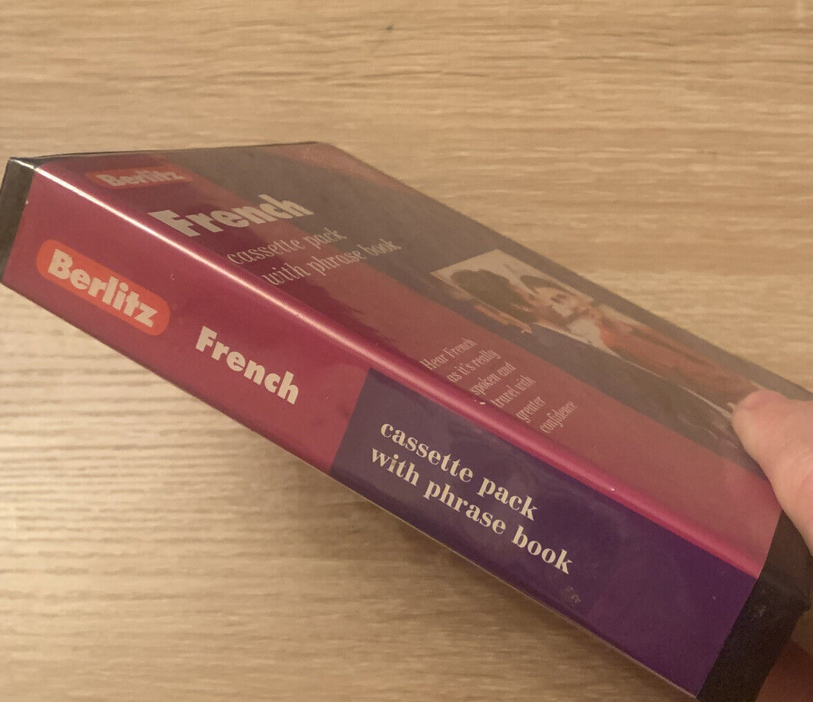 BERLITZ FRENCH Learn Cassette Pack Phrase Book 1998 Clam Shell Case Travel Pack
