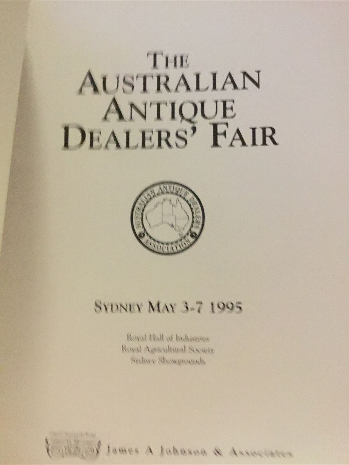 The Australian Antique Dealer's Fair Sydney 1995 Catalogue PB GLOSSY PHOTOS