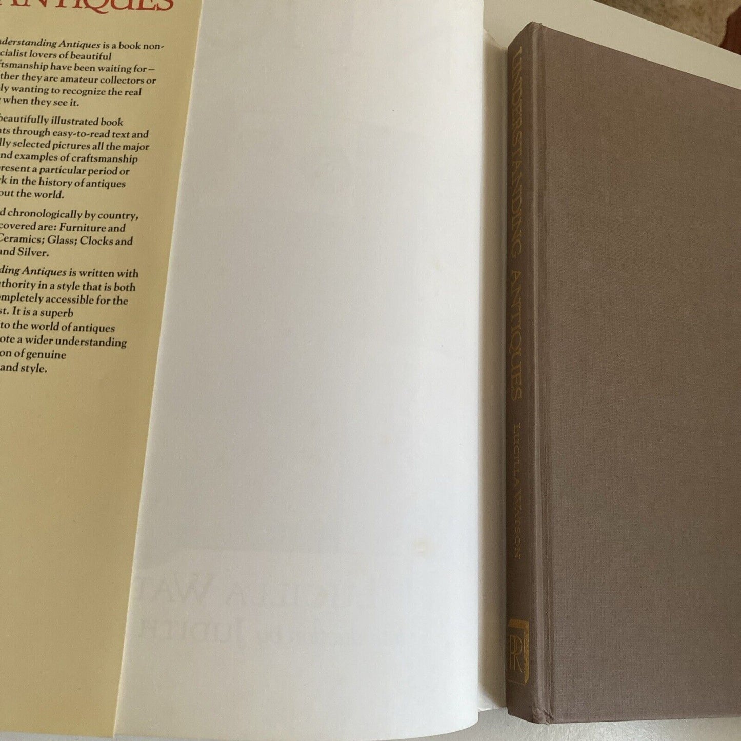 UNDERSTANDING ANTIQUES A Beginners Guide to the World of Antiques Lucilla Watson
