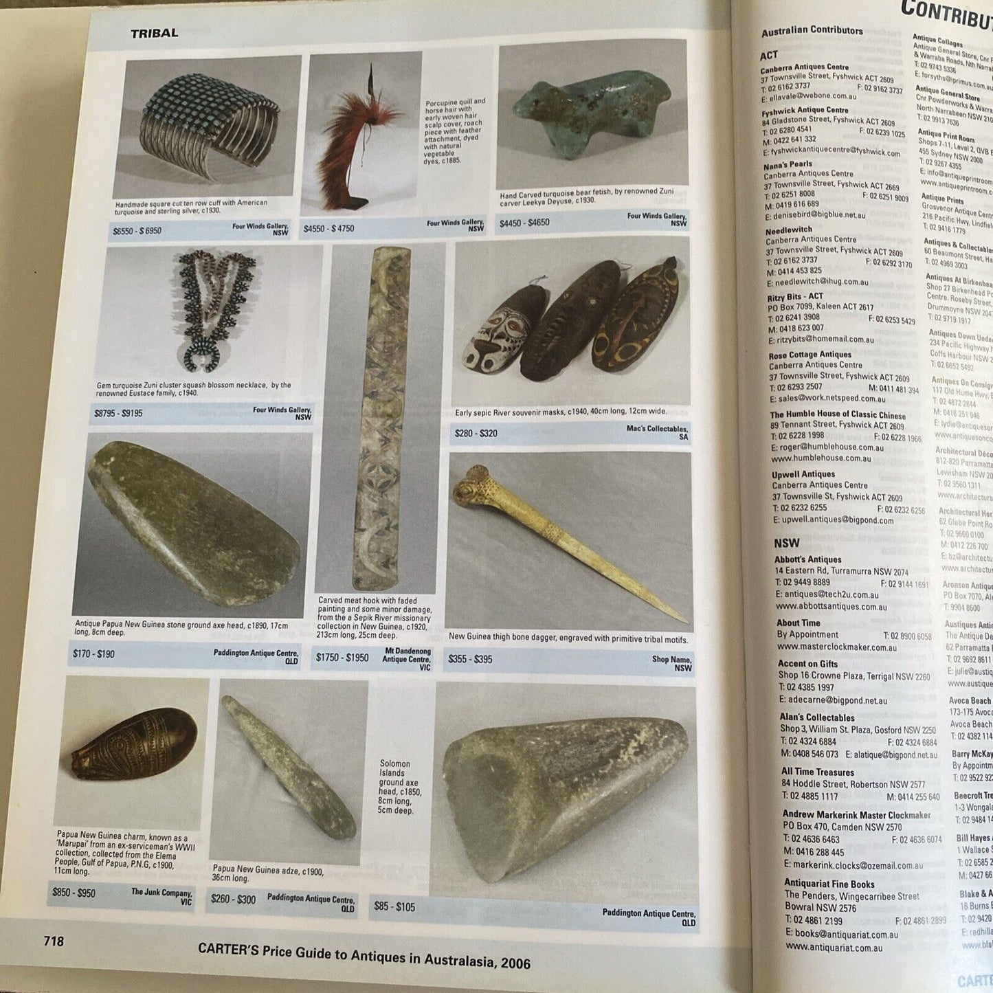 CARTER'S Price Guide To Antiques In Australasia 2006 Edition LG HC Reference