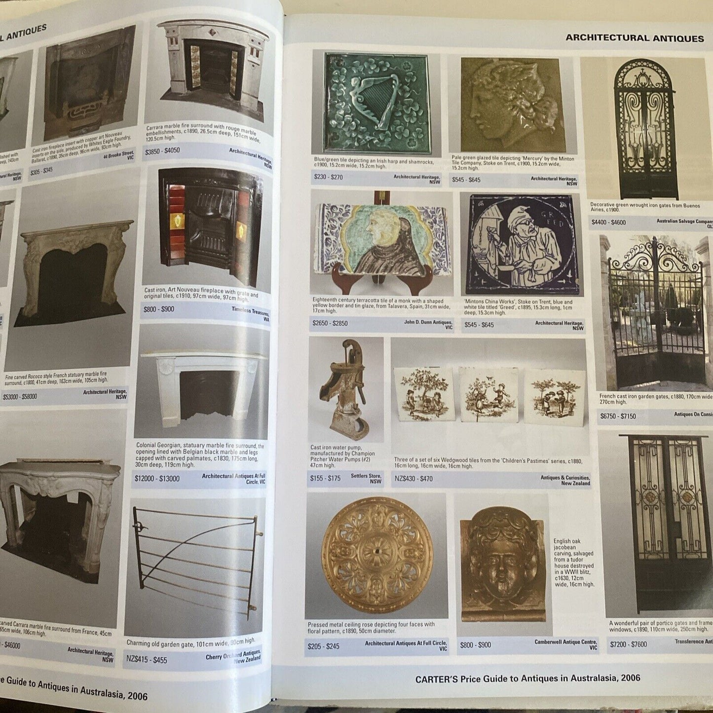CARTER'S Price Guide To Antiques In Australasia 2006 Edition LG HC Reference