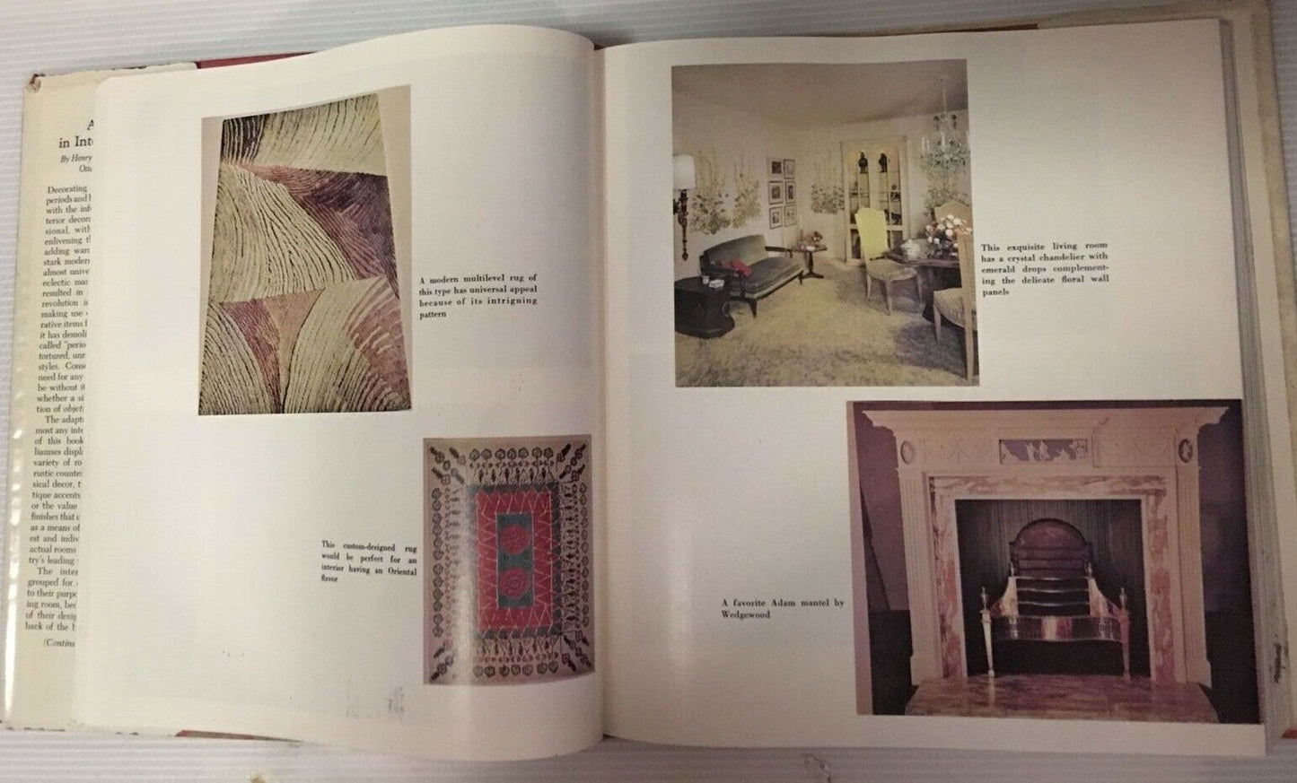 ANTIQUES IN INTERIOR DESIGN 1966 Henry Lionel & Ottalie K Williams HC DJ Book
