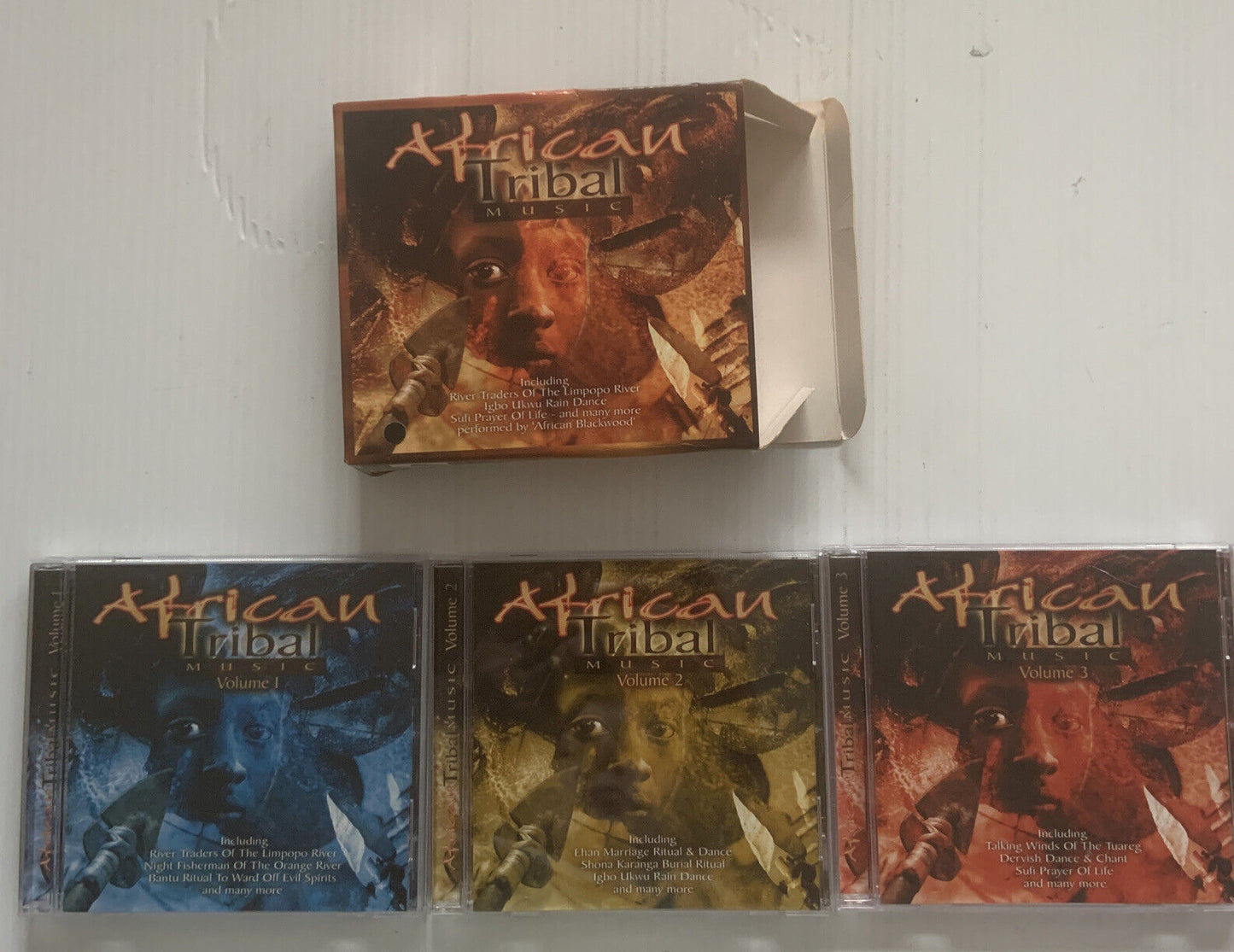 CD AFRICAN TRIBAL MUSIC Various Artists CEDAR 3 Disc In Box Set 19 Tracks