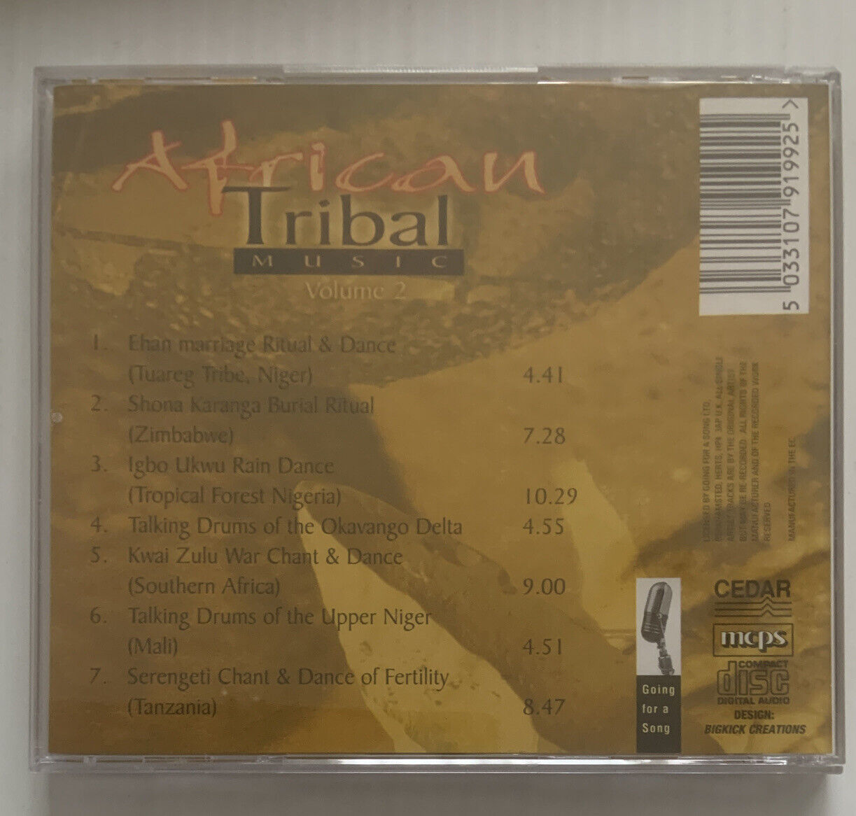 CD AFRICAN TRIBAL MUSIC Various Artists CEDAR 3 Disc In Box Set 19 Tracks
