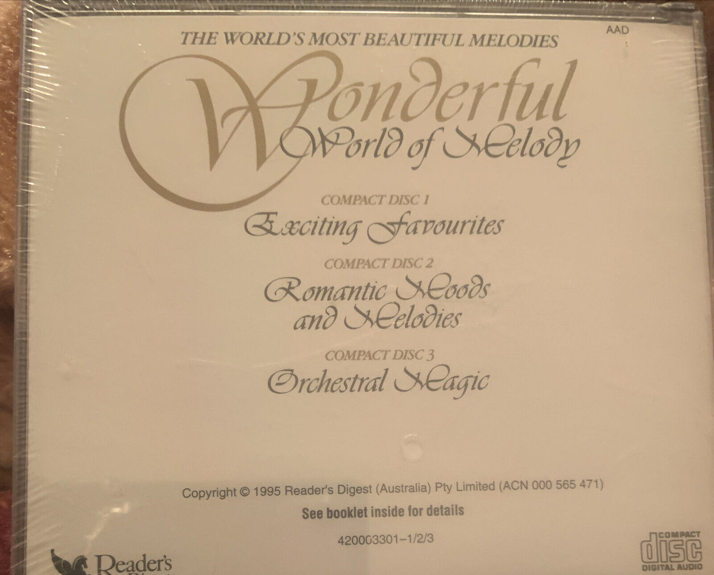 New CD WONDERFUL WORLD OF MELODY 3 Disc Set Sealed Readers Digest