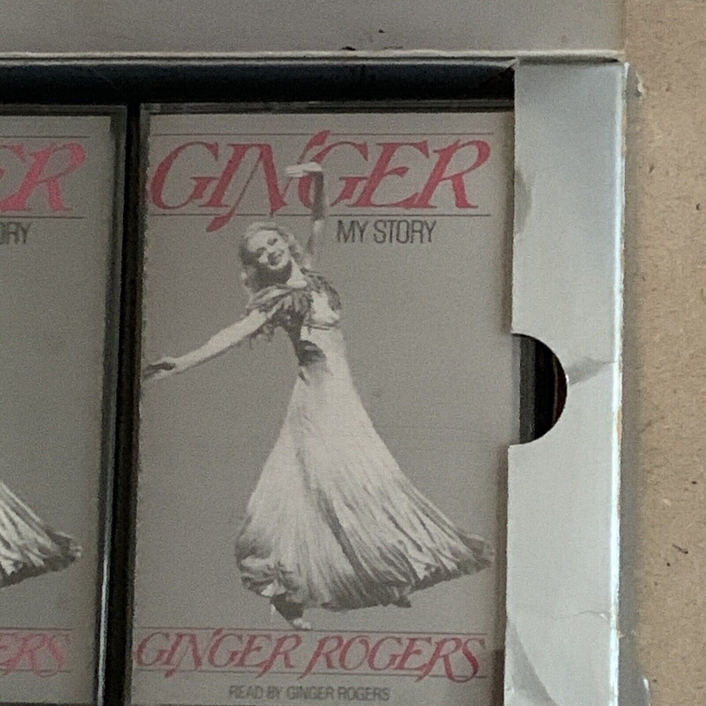 2 Audio Cassette Set GINGER MY STORY Read By GINGER ROGERS 1991 Card Flip Case