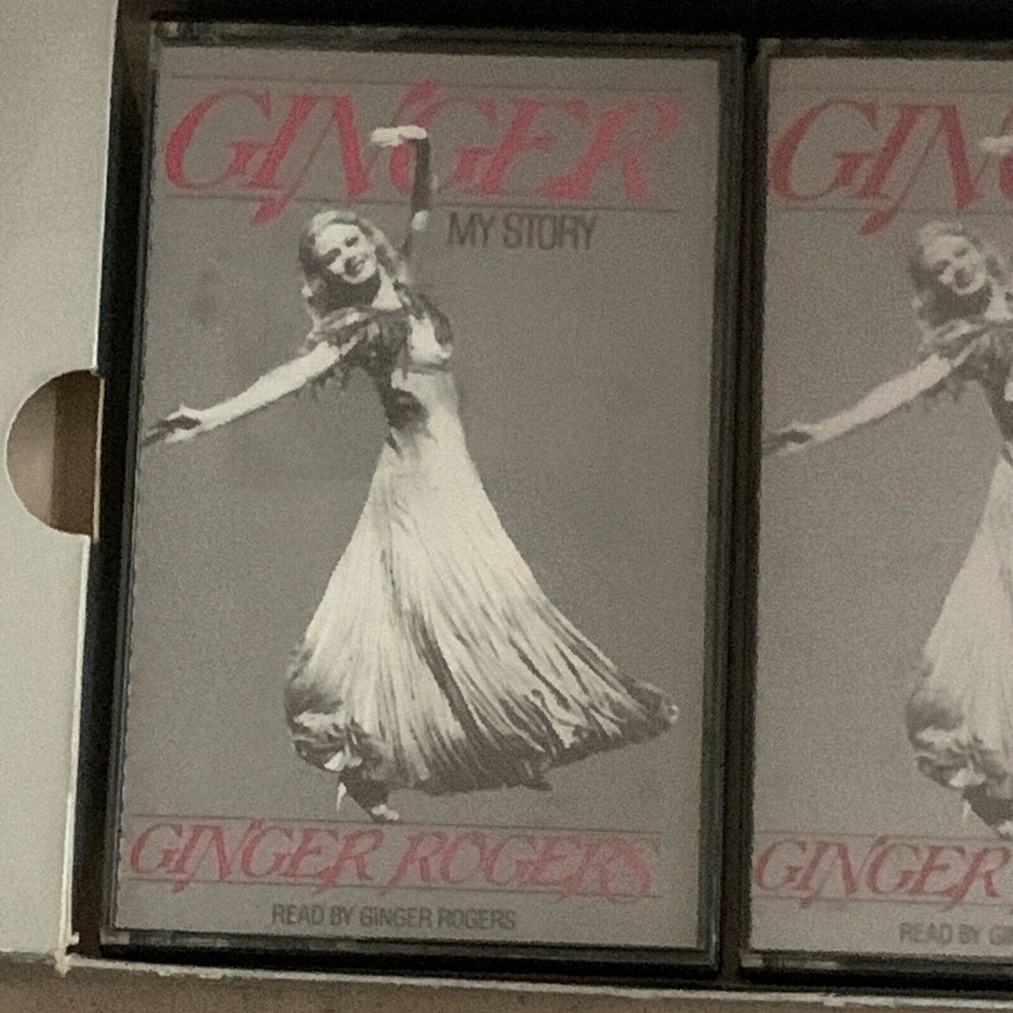 2 Audio Cassette Set GINGER MY STORY Read By GINGER ROGERS 1991 Card Flip Case