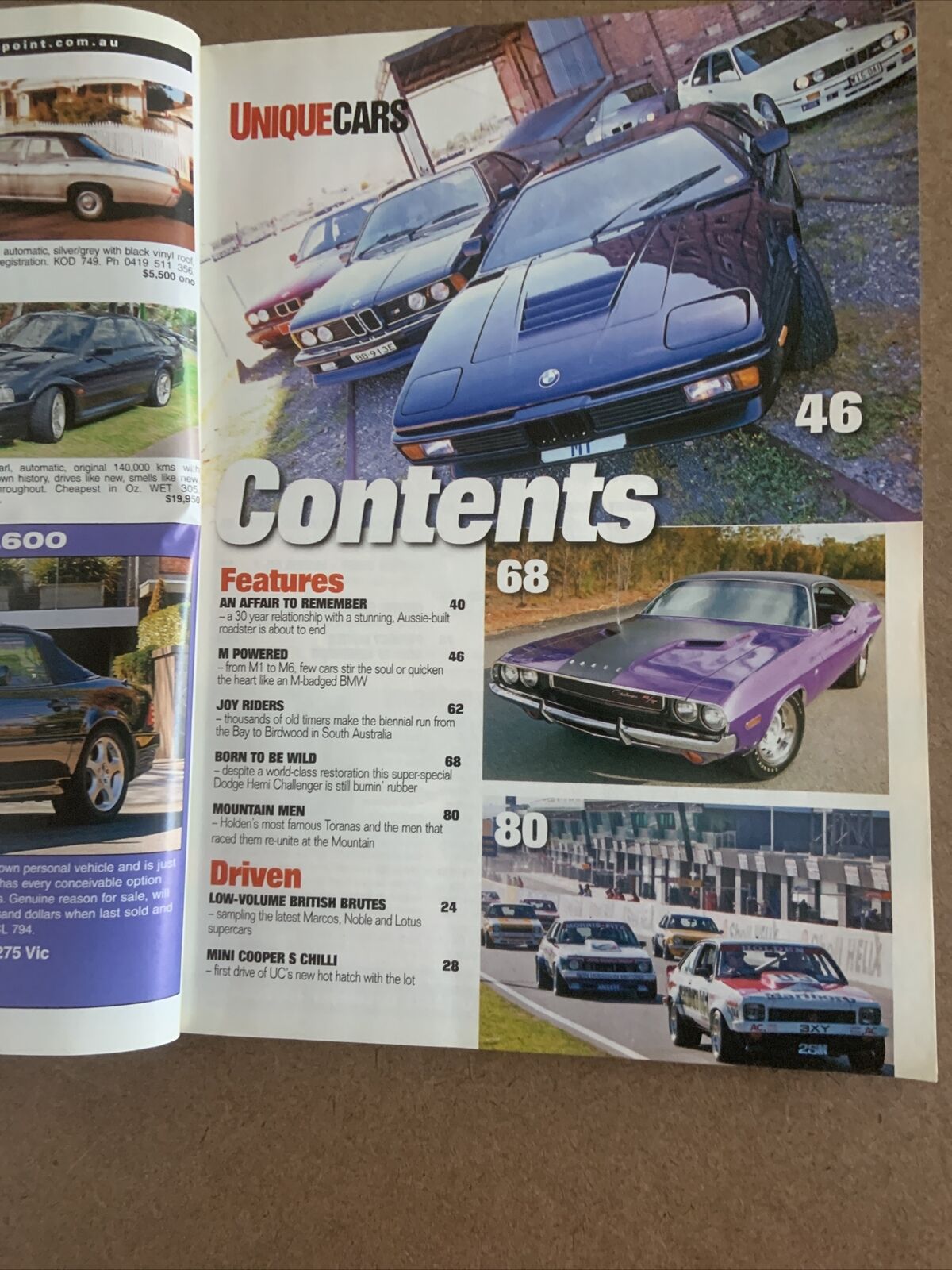 UNIQUE CARS Magazine ISSUE 241 NOV DEC 2004 Full Colour 426 Hemi Challenger