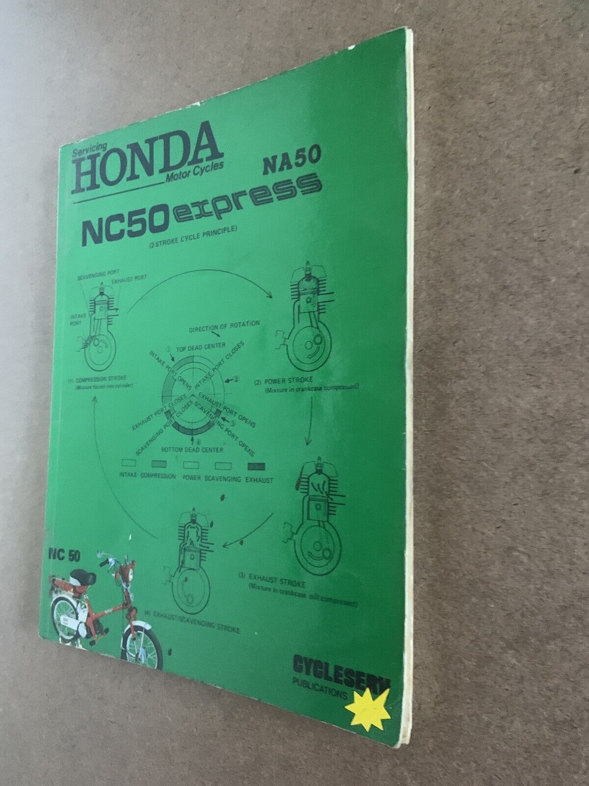 Servicing HONDA MOTOR CYCLES NA 50 NC 50 Express PB 1979 Japan