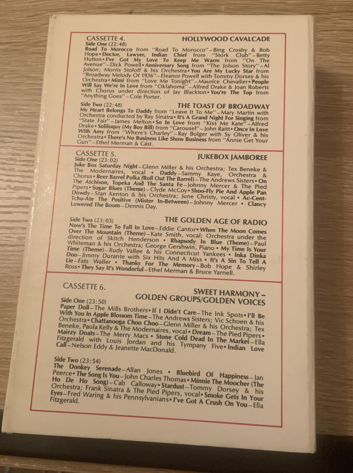 THE GOLDEN AGE OF ENTERTAINMENT 6 Audio Cassette Set TriFold Case Readers Digest