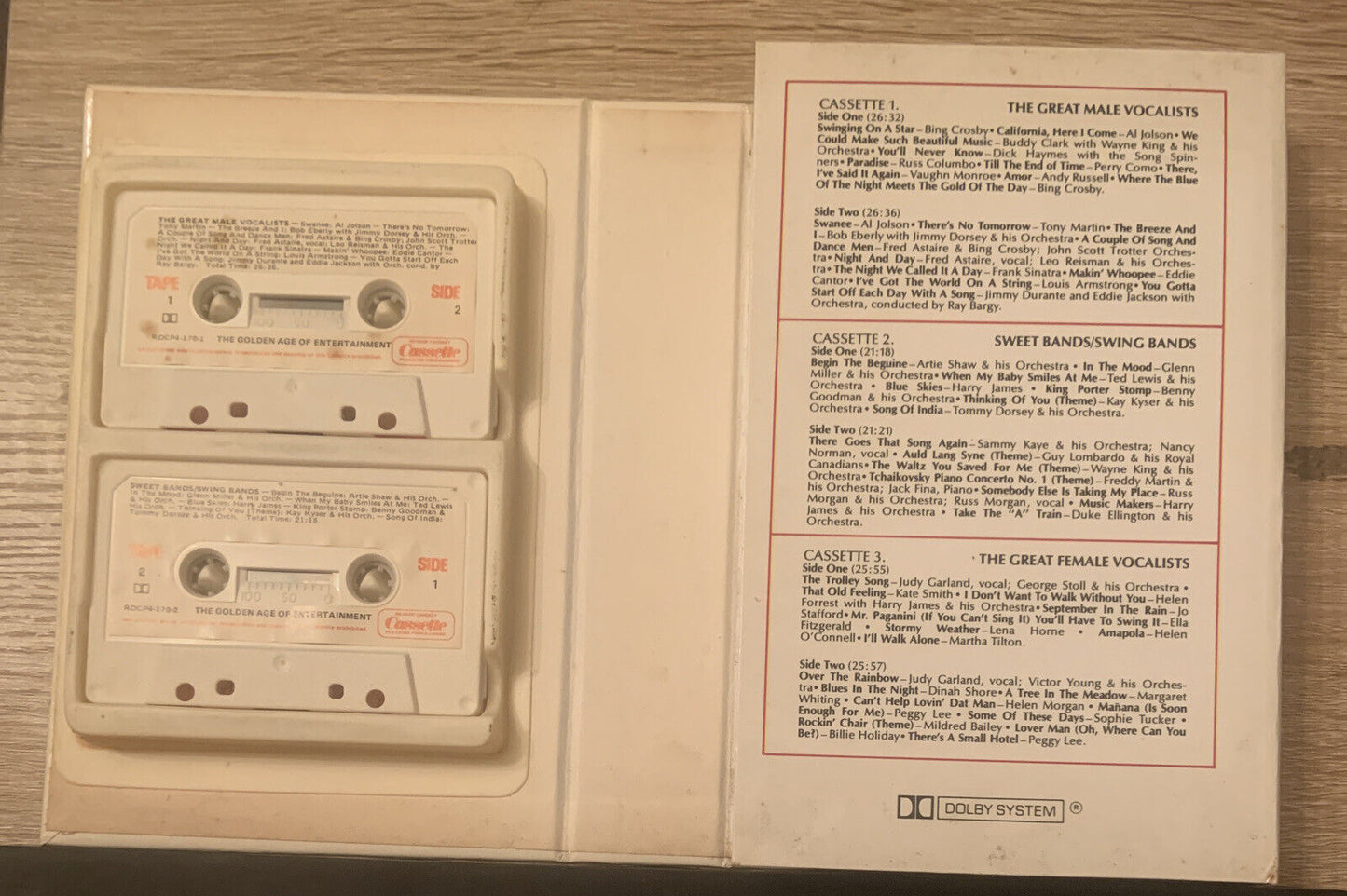 THE GOLDEN AGE OF ENTERTAINMENT 6 Audio Cassette Set TriFold Case Readers Digest