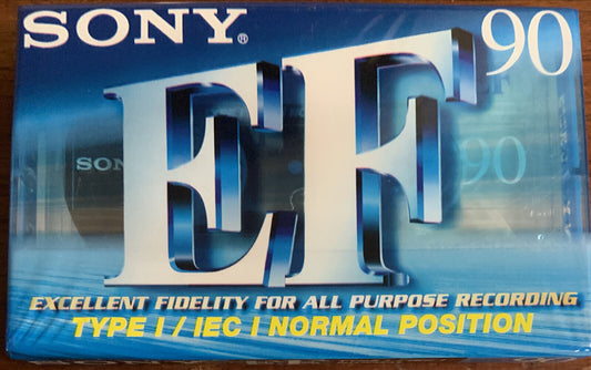 BLANK 1x SONY EF 90 NORMAL POSITION TYPE I  AUDIO CASSETTE TAPE Sealed NEW