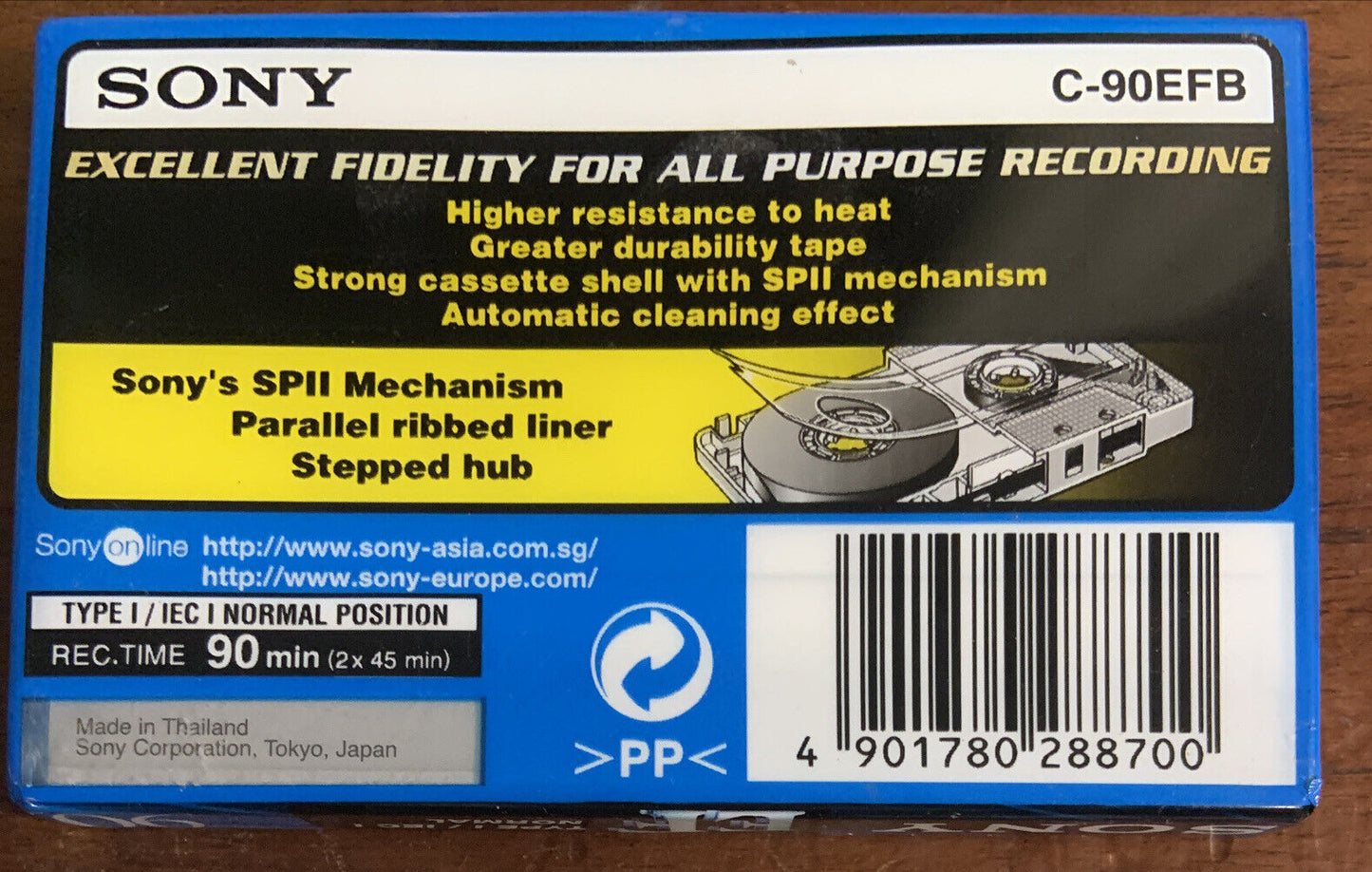 BLANK 1x SONY EF 90 NORMAL POSITION TYPE I  AUDIO CASSETTE TAPE Sealed NEW