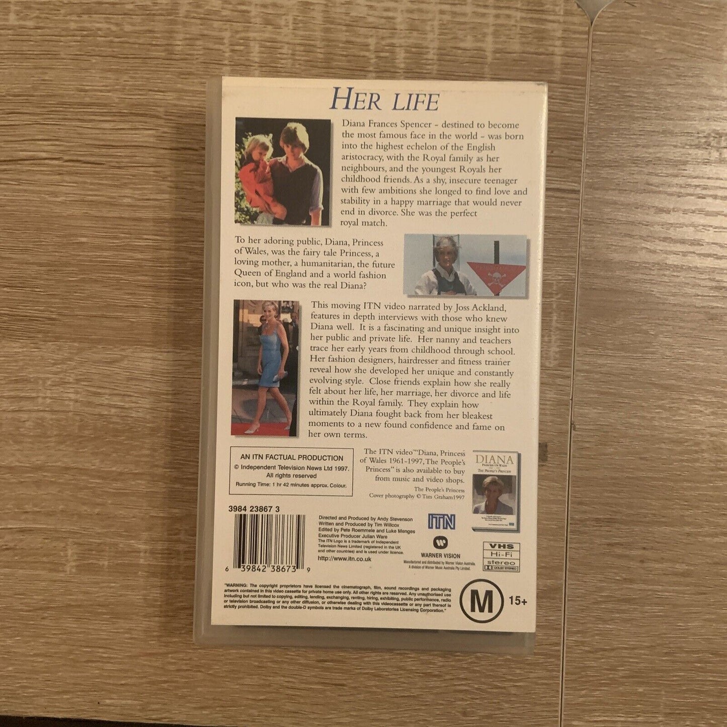 VHS DIANA PRINCESS OF WALES HER LIFE VIDEO Independent Factual Production 1997