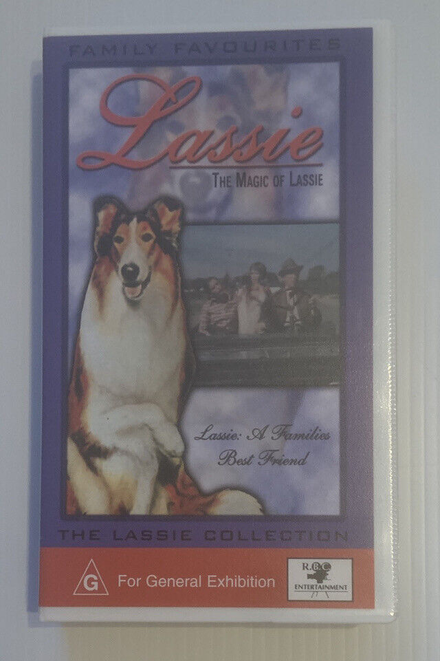 Vintage VHS Lassie THE MAGIC OF LASSIE Video Tape Jimmy Stewart
