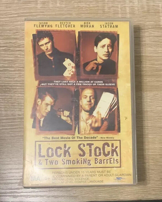 VHS Lock Stock Two Smoking Barrels Video Tape 1998 Jason Flemyng Dexter Fletcher