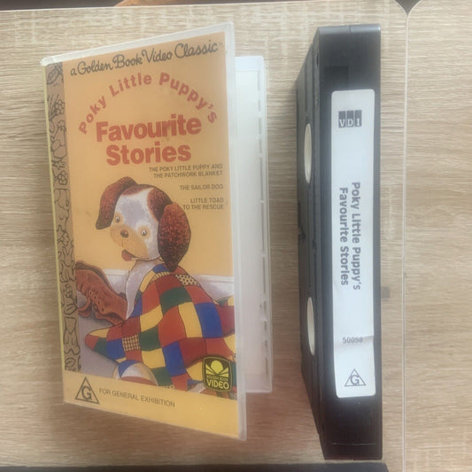 VHS 1985 Poky Little Puppy’s Favourite Stories Golden Book Classics 3 Stories