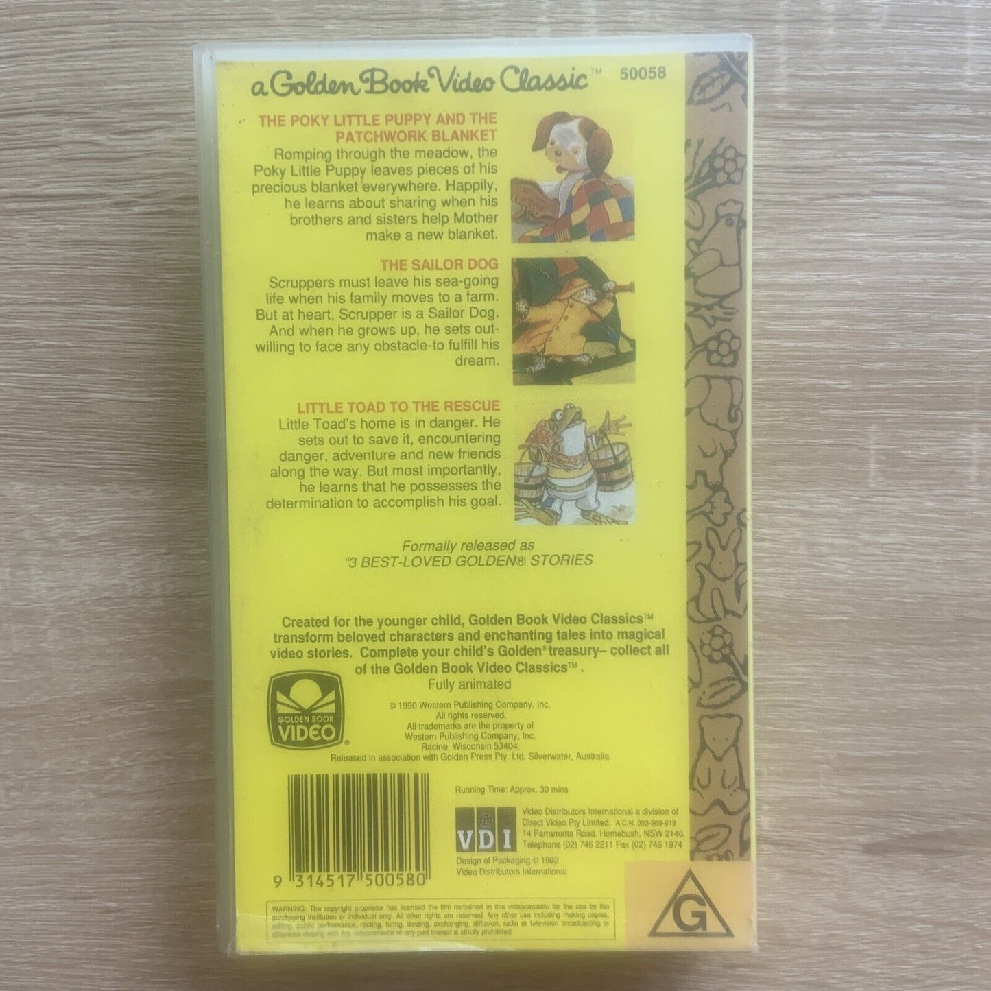 VHS 1985 Poky Little Puppy’s Favourite Stories Golden Book Classics 3 Stories