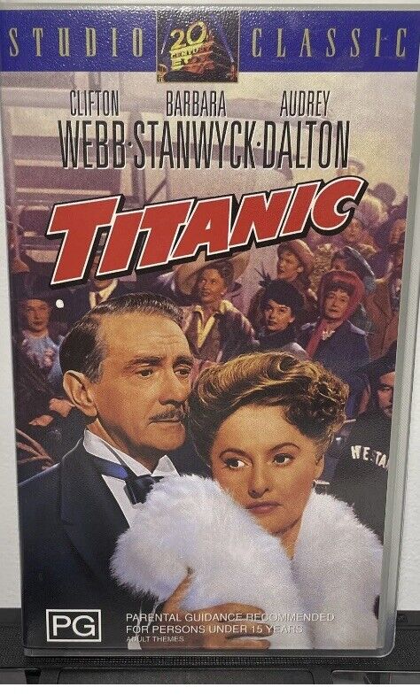 VHS TITANIC 1953 Version Academy Award Winners Video CASSETTE Tape Romance