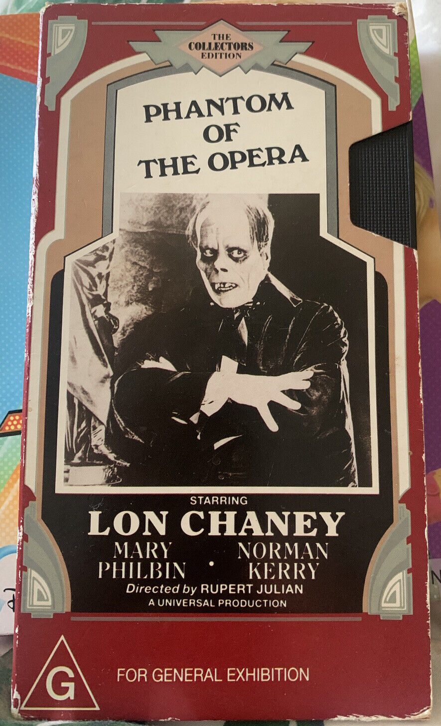 VHS PHANTOM OF THE OPERA Collectors Edition Slip Case Lon Chaney Rupert Julian