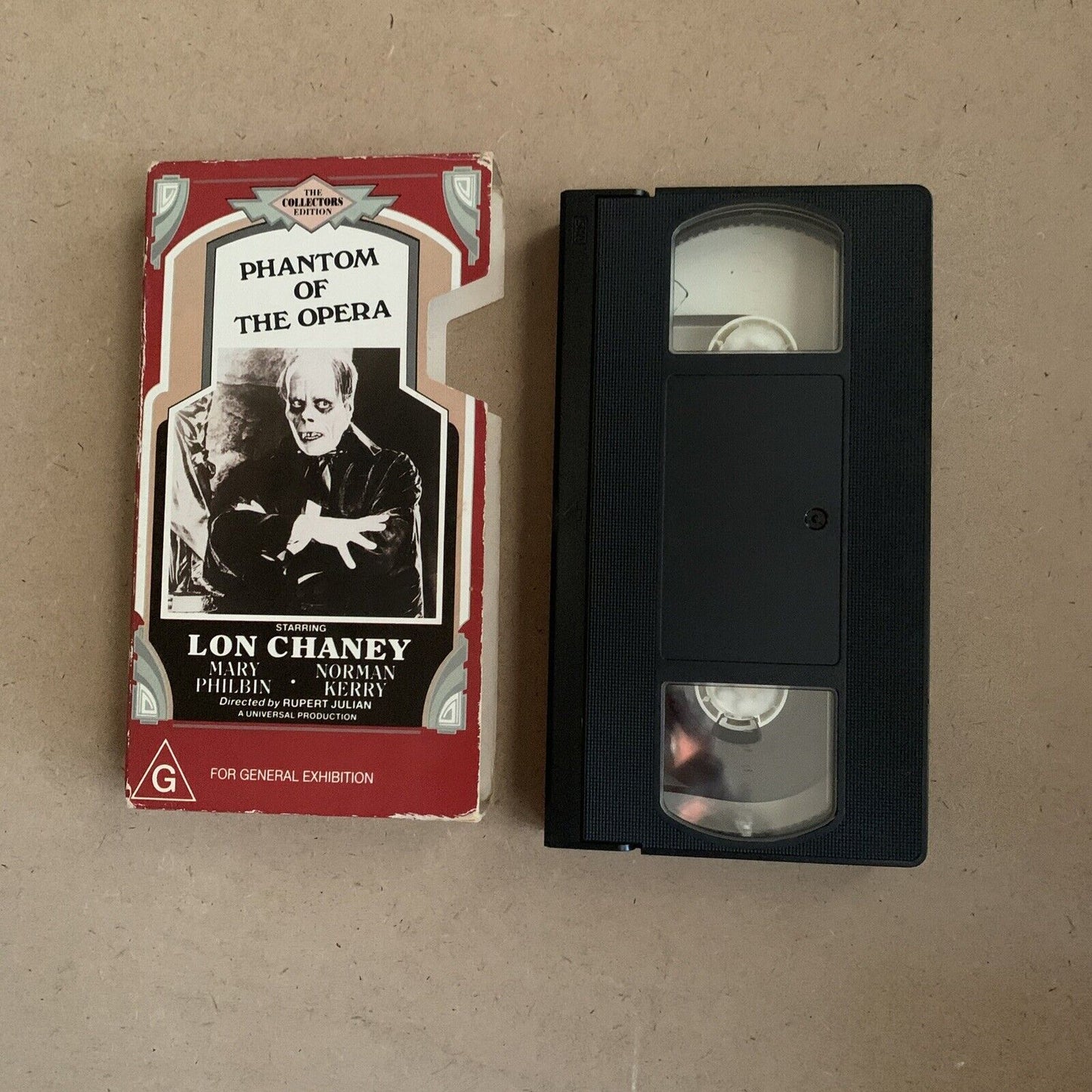 VHS PHANTOM OF THE OPERA Collectors Edition Slip Case Lon Chaney Rupert Julian