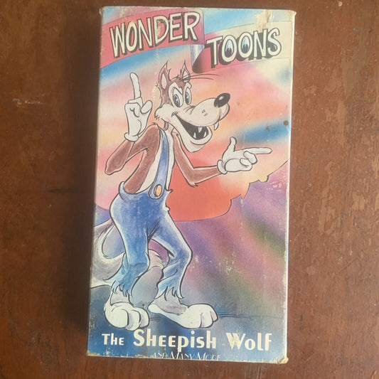 Vintage VHS WONDER TOONS The Sheepish Wolf & Many More VIDEO TAPE 1996 Slip Case