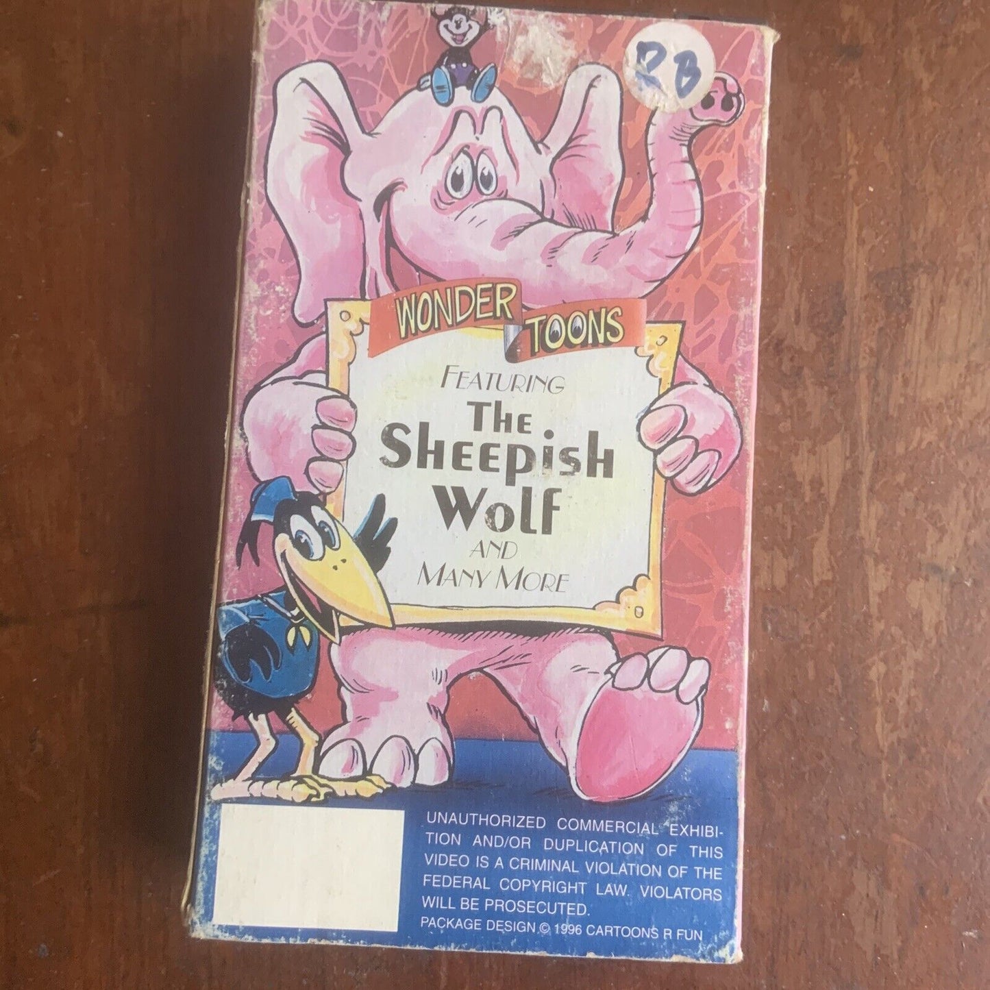 Vintage VHS WONDER TOONS The Sheepish Wolf & Many More VIDEO TAPE 1996 Slip Case
