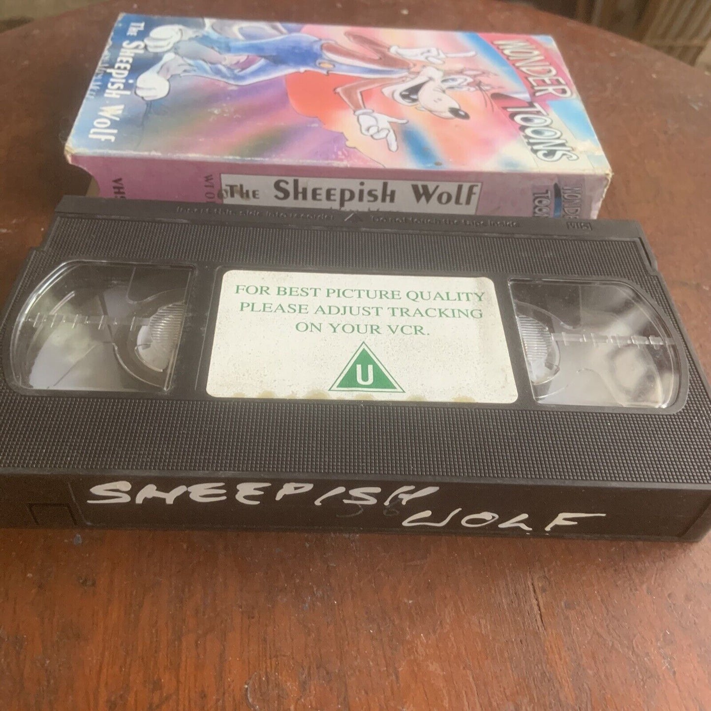 Vintage VHS WONDER TOONS The Sheepish Wolf & Many More VIDEO TAPE 1996 Slip Case