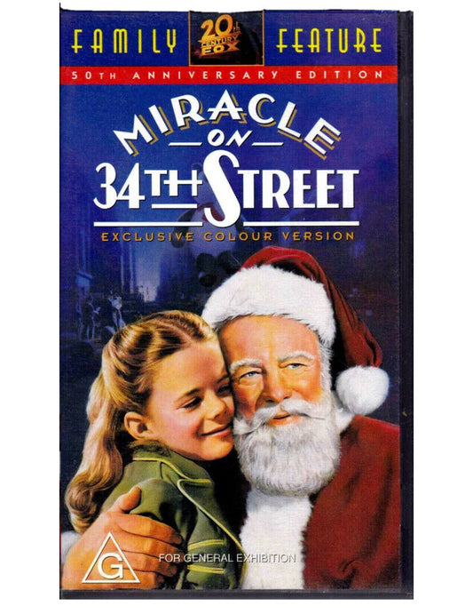 VHS MIRACLE ON 34th STREET Maureen O'Hara  Natalie Wood VIDEO Tape Pal