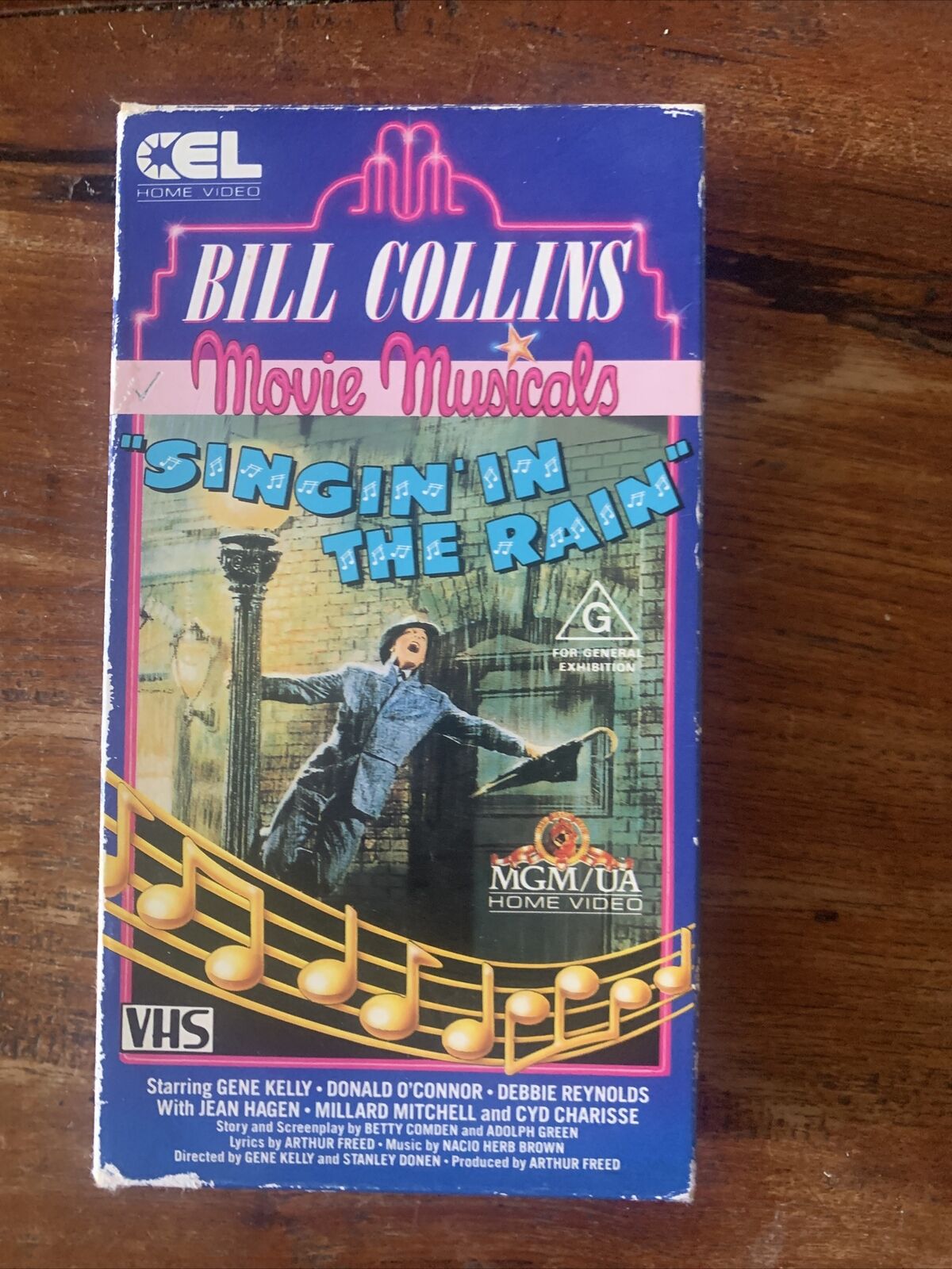 Vintage VHS Singin' In The Rain Bill Collins Movie Musicals Video Tape Box 1952