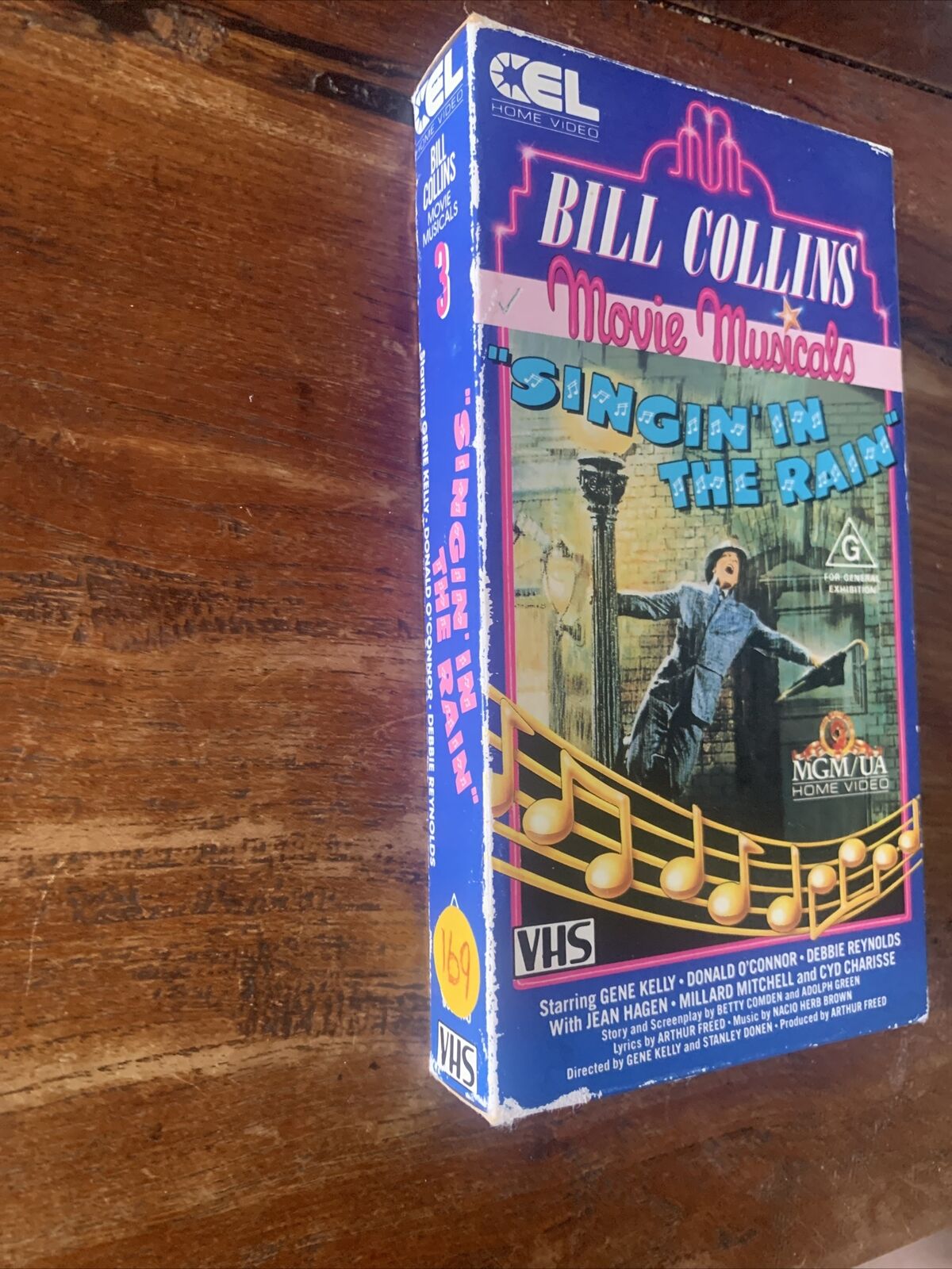 Vintage VHS Singin' In The Rain Bill Collins Movie Musicals Video Tape Box 1952