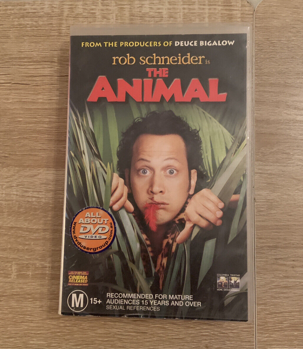VHS Rob Schneider THE ANIMAL Video Tape Rated PG Colleen Haskell Comedy Big Box