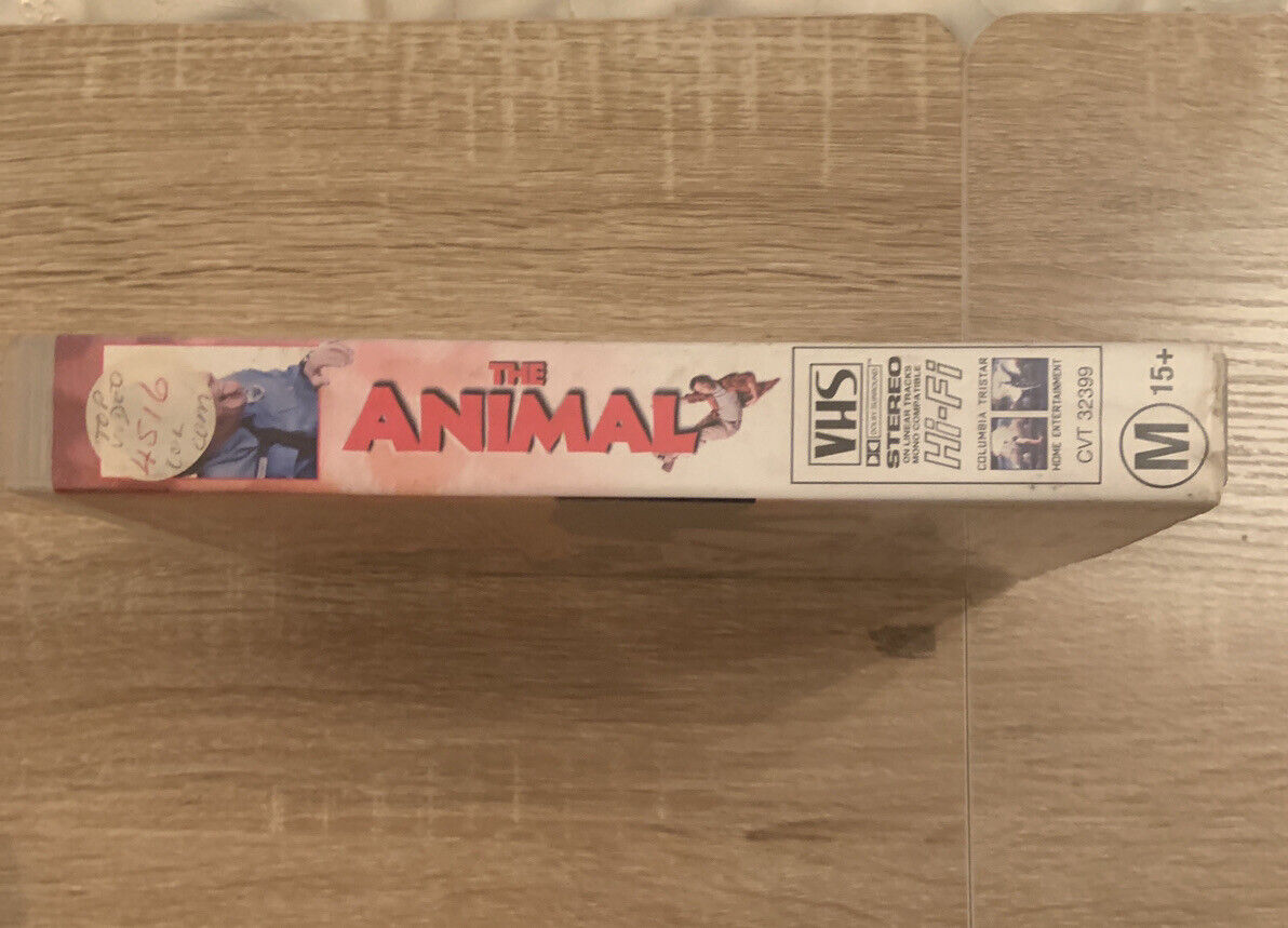 VHS Rob Schneider THE ANIMAL Video Tape Rated PG Colleen Haskell Comedy Big Box