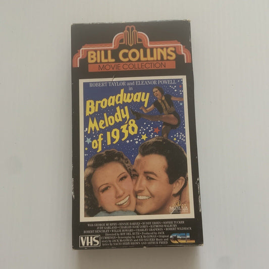 VHS BROADWAY MELODIE of 1938 BILL COLLINS Movie Collection Cardbox Cover Romance