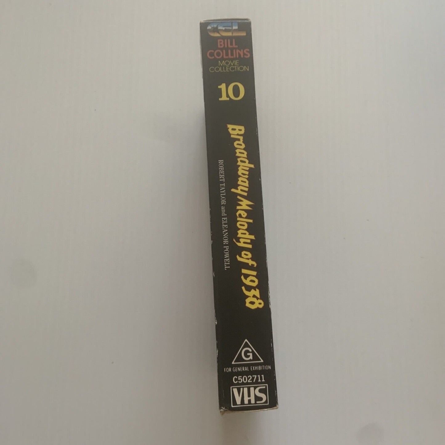 VHS BROADWAY MELODIE of 1938 BILL COLLINS Movie Collection Cardbox Cover Romance