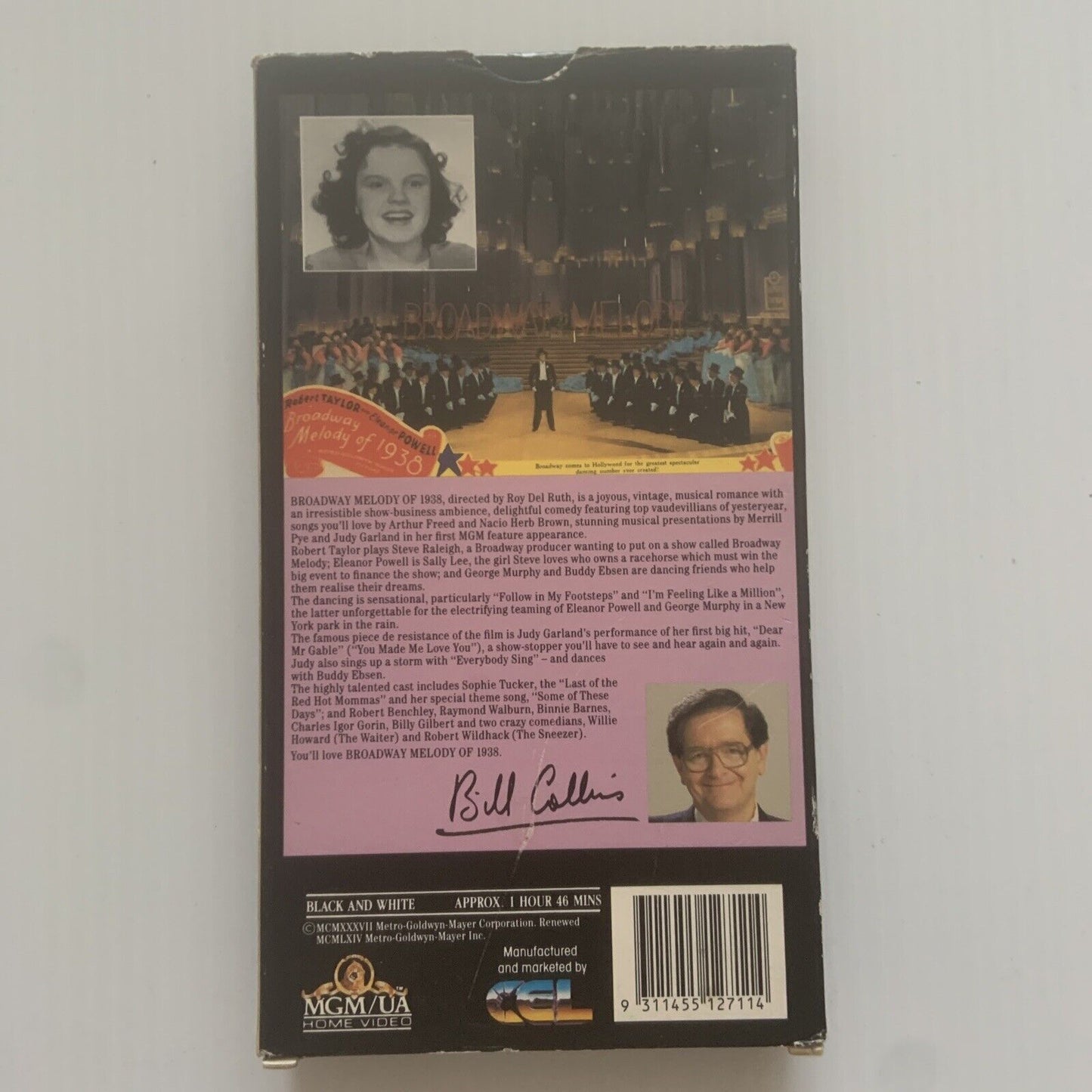 VHS BROADWAY MELODIE of 1938 BILL COLLINS Movie Collection Cardbox Cover Romance