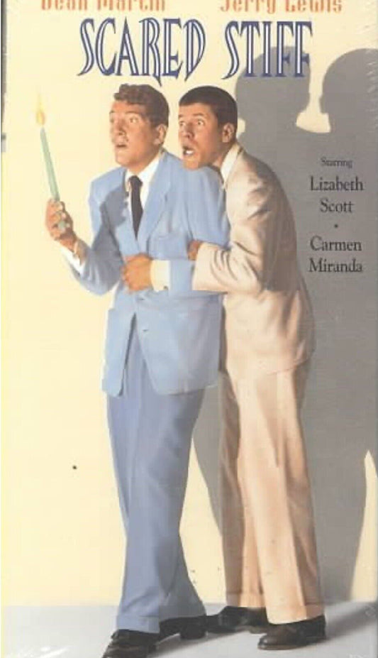 VHS SCARED STIFF Movie Video Cassette Tape B&W Movie Dean Martin Jerry Lewis