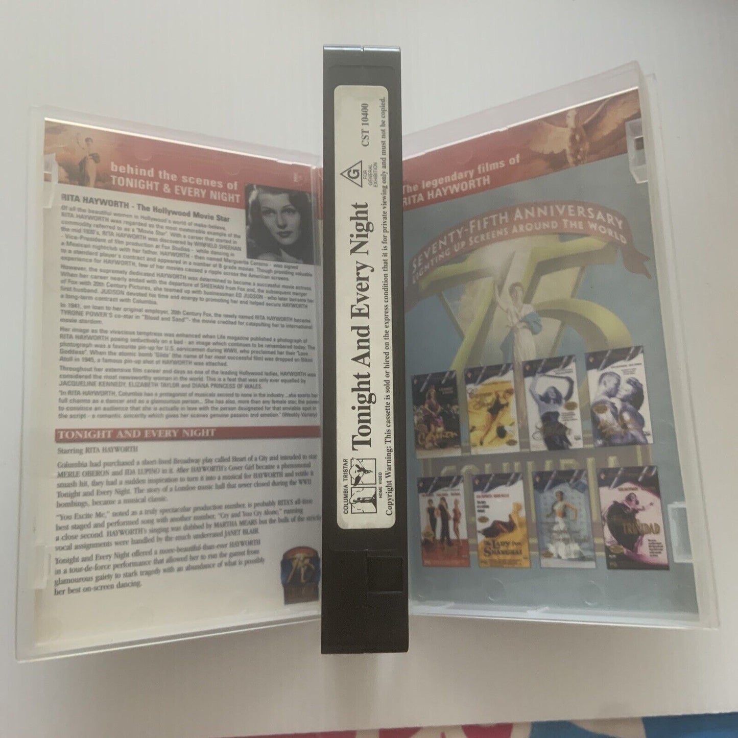 VHS RITA HAYWORTH Tonight and Every Night Dance Hollywood Musical Siren