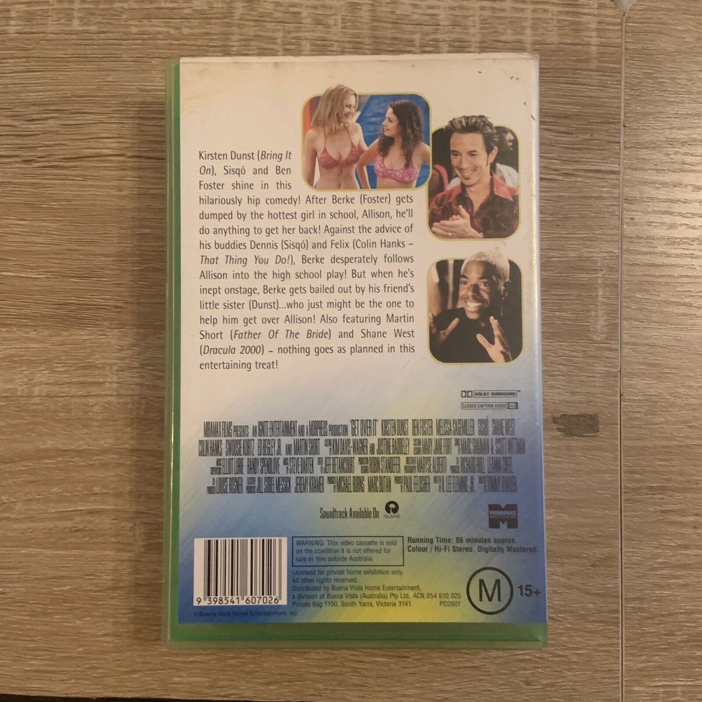 VHS GET OVER IT! Video Tape Rom Com Comedy Kirsten Dunst Ben Foster Sisqo