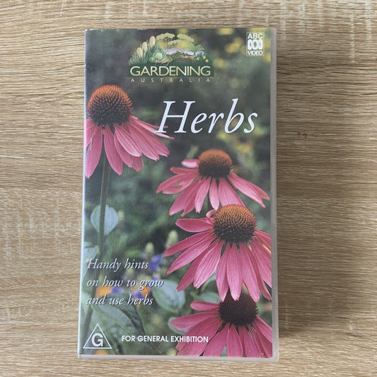 VHS Gardening Australia HERBS Handy Hints On How To Grow and Use 1999 Video Tape